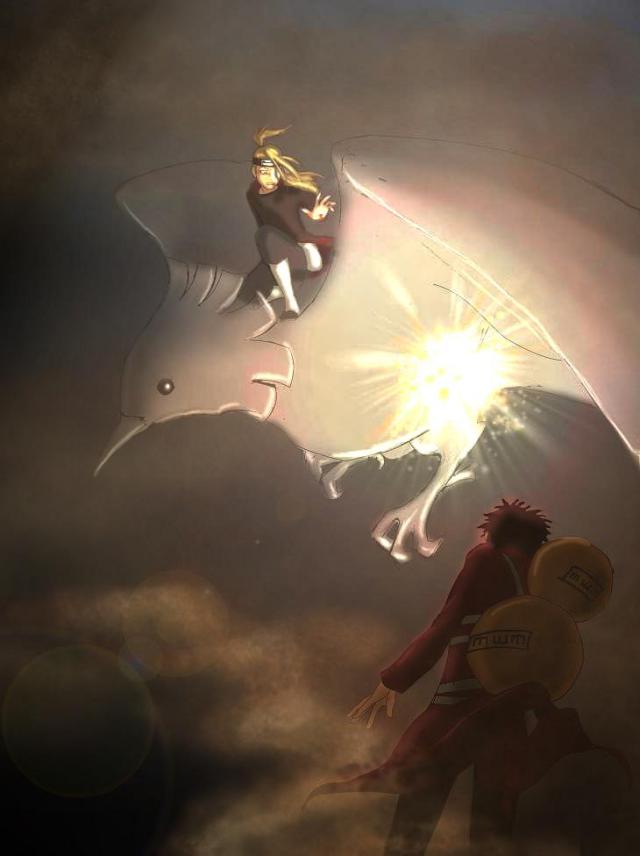 Deidara versus Gaara no Sabaku